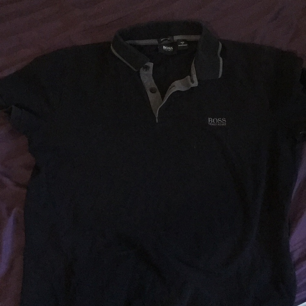 Hugo boss black collard shirt